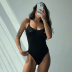 One Piece Swimsuit Women Bikini Solid Color Lady Sexy Swimwear Bikini Women Ellie