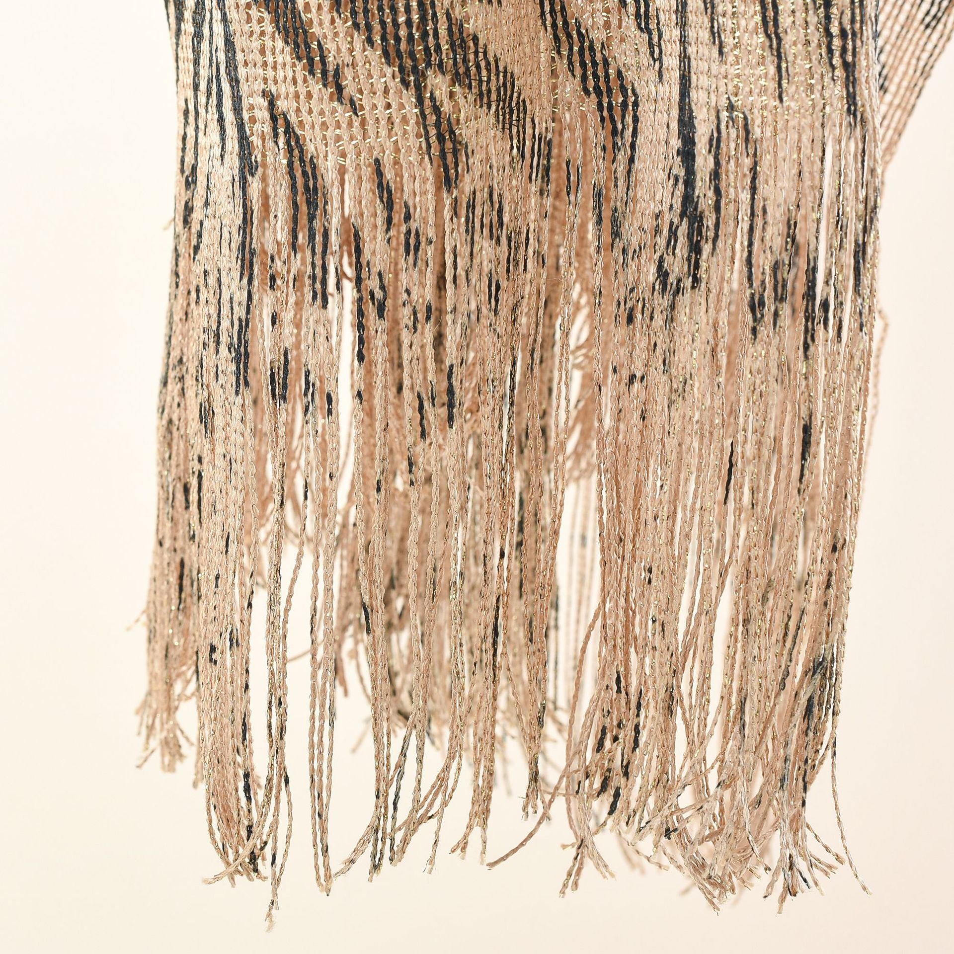 Cardigan châle à imprimé rayé et pompons pour le printemps et l'été