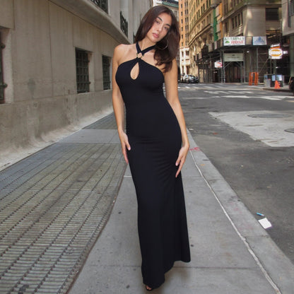 Vestido tubo ajustado de color liso con cintura alta y hombros descubiertos para mujer