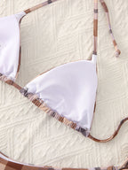 Halter Sexy Triangle Cup Bikini Shorts Three Piece Sets CSC