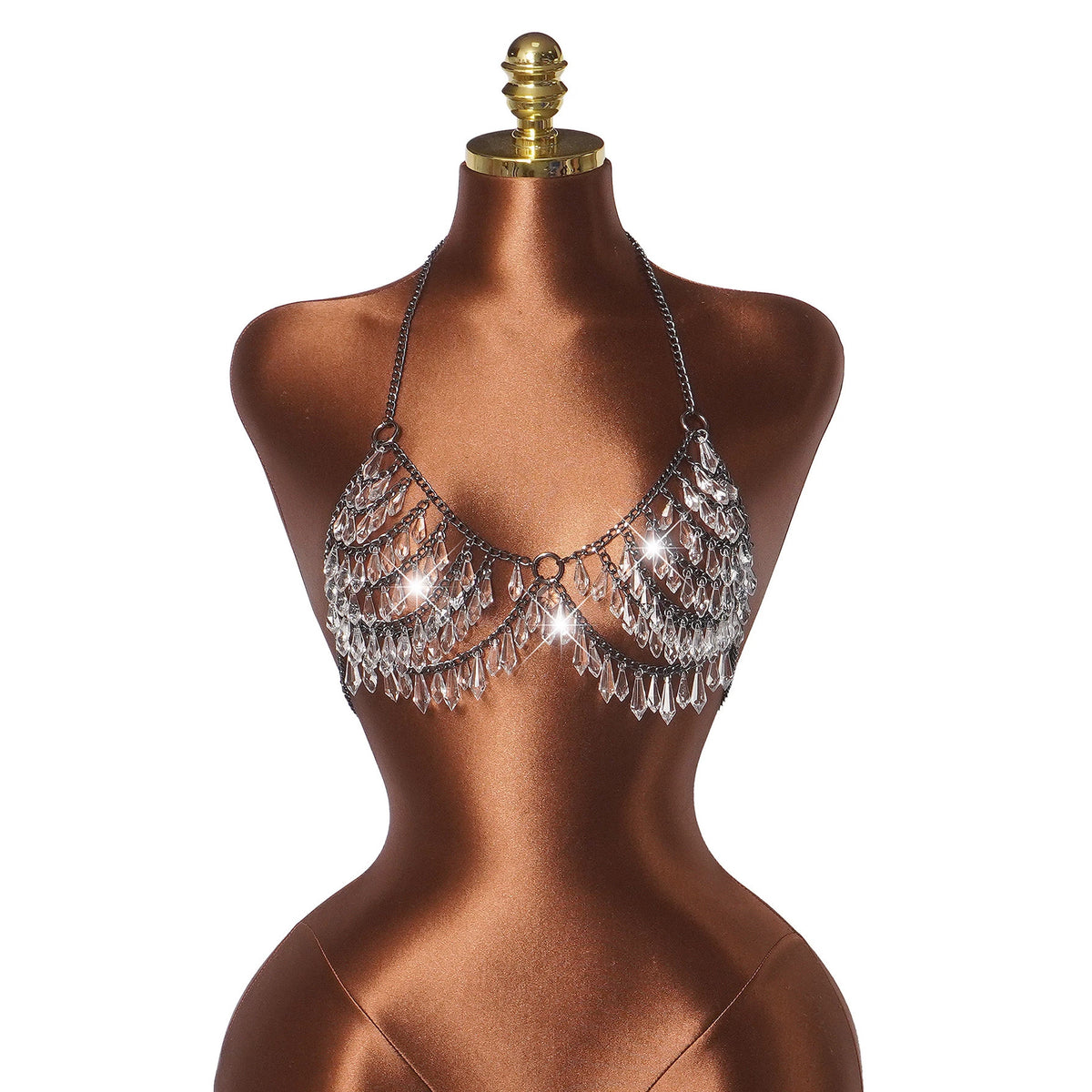 Pearl Sexy Halter Beach Collarbone Accessories Multi Layer Body Cha Hadid