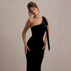 Spring Summer Women Solid Color Casual Sexy Oblique Shoulder Comfortable Slim Sleeveless Sheath Dress XINXI
