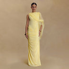 Robe châle plissée en maille tendance, robe fourreau sexy à col rond et coupe cintrée