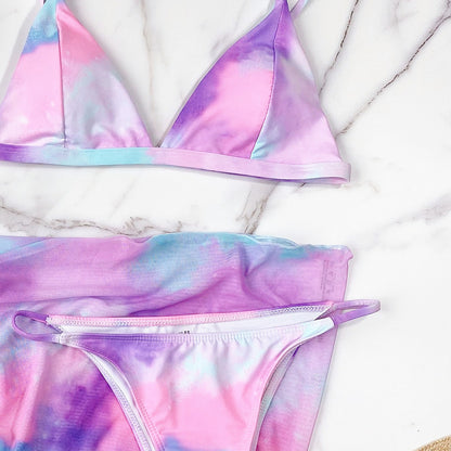 Bikini Tie-Dyed Traje de baño individual Bikini Mujer Traje de baño Fission Traje de baño Explosion