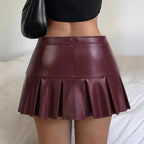 Women Sexy Zipper Pleated Skirt SaturdayNight