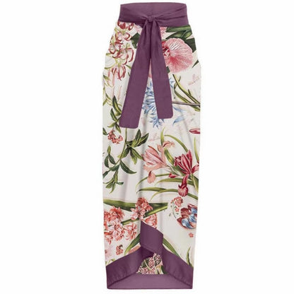 Pink Floral Hip Skirt