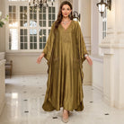 Gold Vacation Beach Coat Maxi Dress Women Loose Maxi Dress Swimsuit Blouse Sun Protective Clothing EvenStar