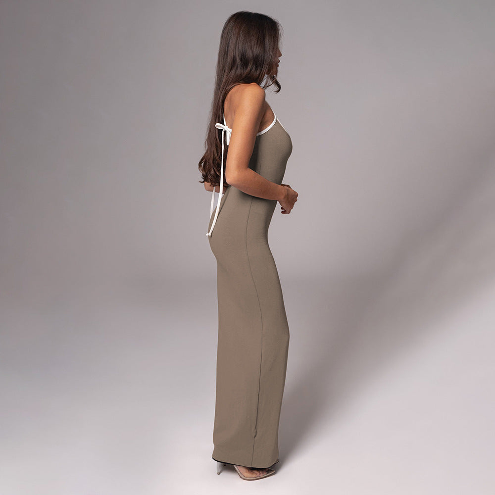Autumn Sexy Sheath Slim Fit Maxi Dress Sleeveless Sexy Suspenders Dress JULISSA