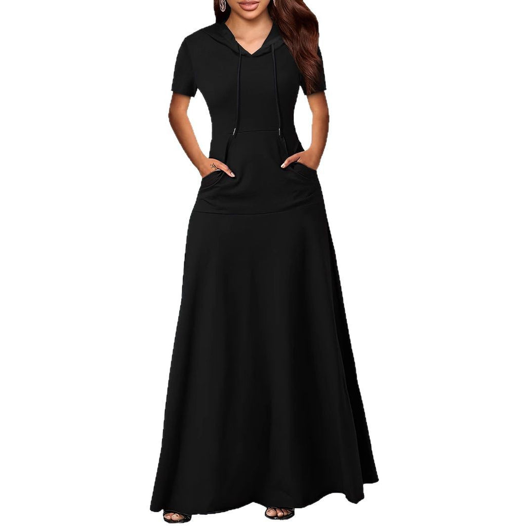 Wal Mart Spring Summer Sexy Sexy Hooded Sweater Maxi Dress Women Qube