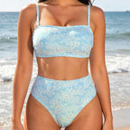 Swimsuit Bikini Conservative High Waist Split Blue Bikini Swimsuit BALANCE