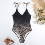 Traje de baño de gasa para mujer, con falda sexy, sin espalda, que cubre el vientre y es delgado, vestido de playa