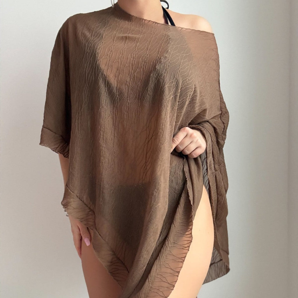 Women Solid Color Vacation Blouse Swimsuit CSC
