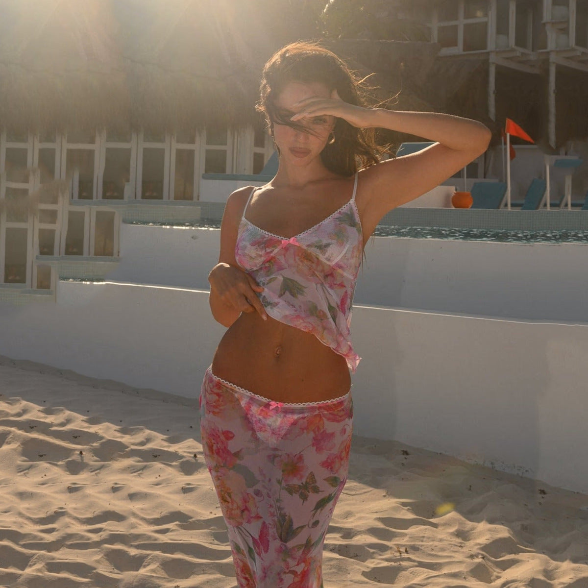 Beach Dress Bikini Sexy Bikini Floral Gauzy Women Swimsuit Swimsuit Women Ellie