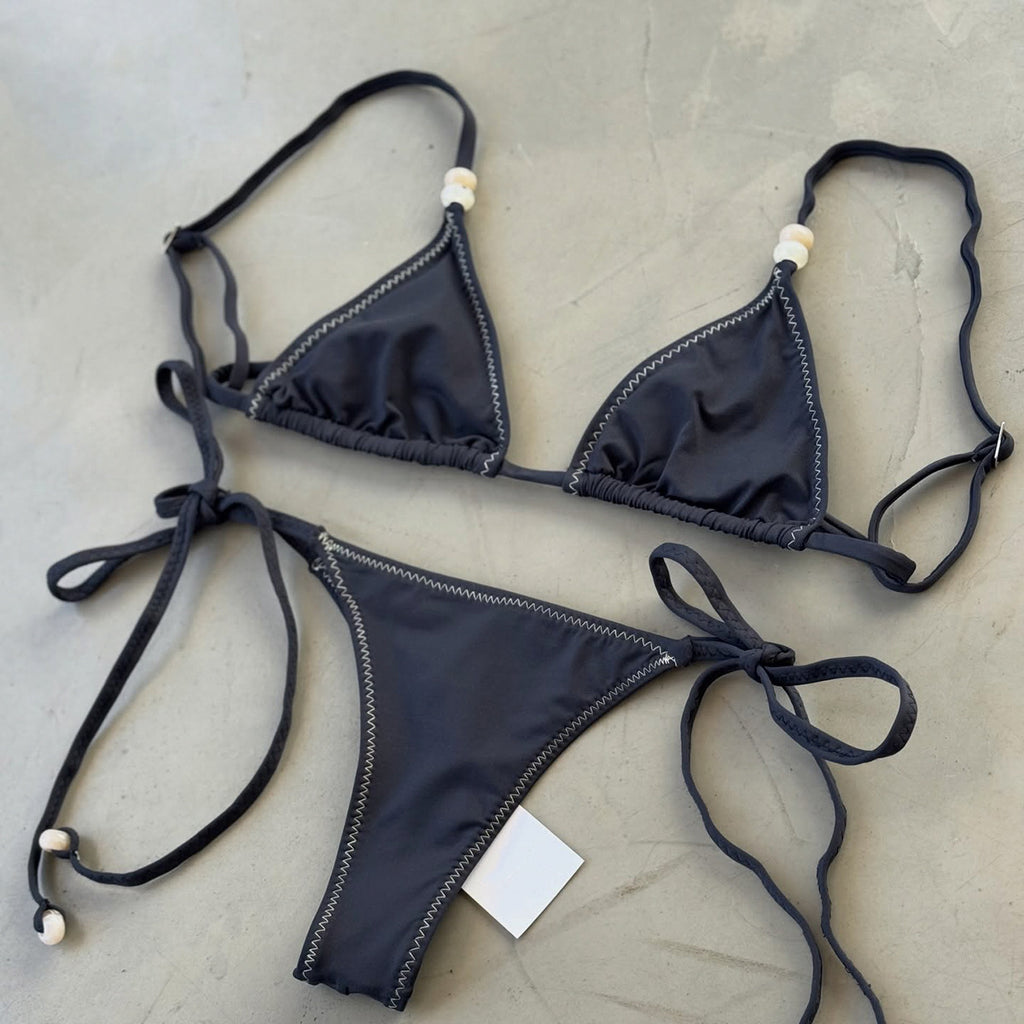 Bikini Sexy Solid Color Bikini Split Women Swimsuit for Women Ellie