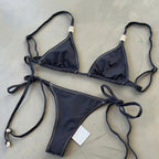 Bikini Sexy Solid Color Bikini Split Women Swimsuit for Women Ellie