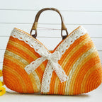 Color Straw Machine Order Handmade Straw Bag Wild Beach Woven Bag EaseWoven