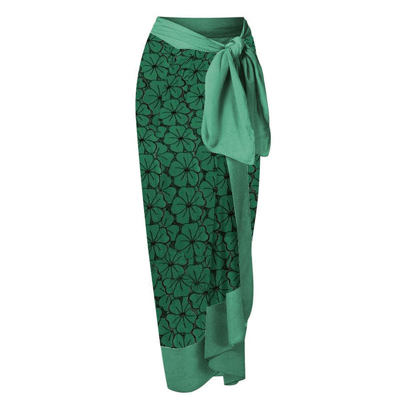 Green Wrap Skirt