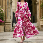 Summer Long Sleeve Printed Bohemian Maxi Dress CONY