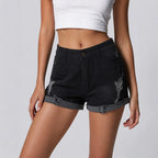 Summer Stretch Sexy Ripped Special Straight Women Denim Shorts Shocen