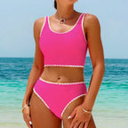 Delivery Swimwear Women Split High Waist Two Piece Beach Vest Swimsuit BALANCE