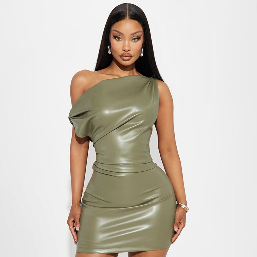 Vestido cruzado tipo tubo para mujer, ropa sexy para discoteca.