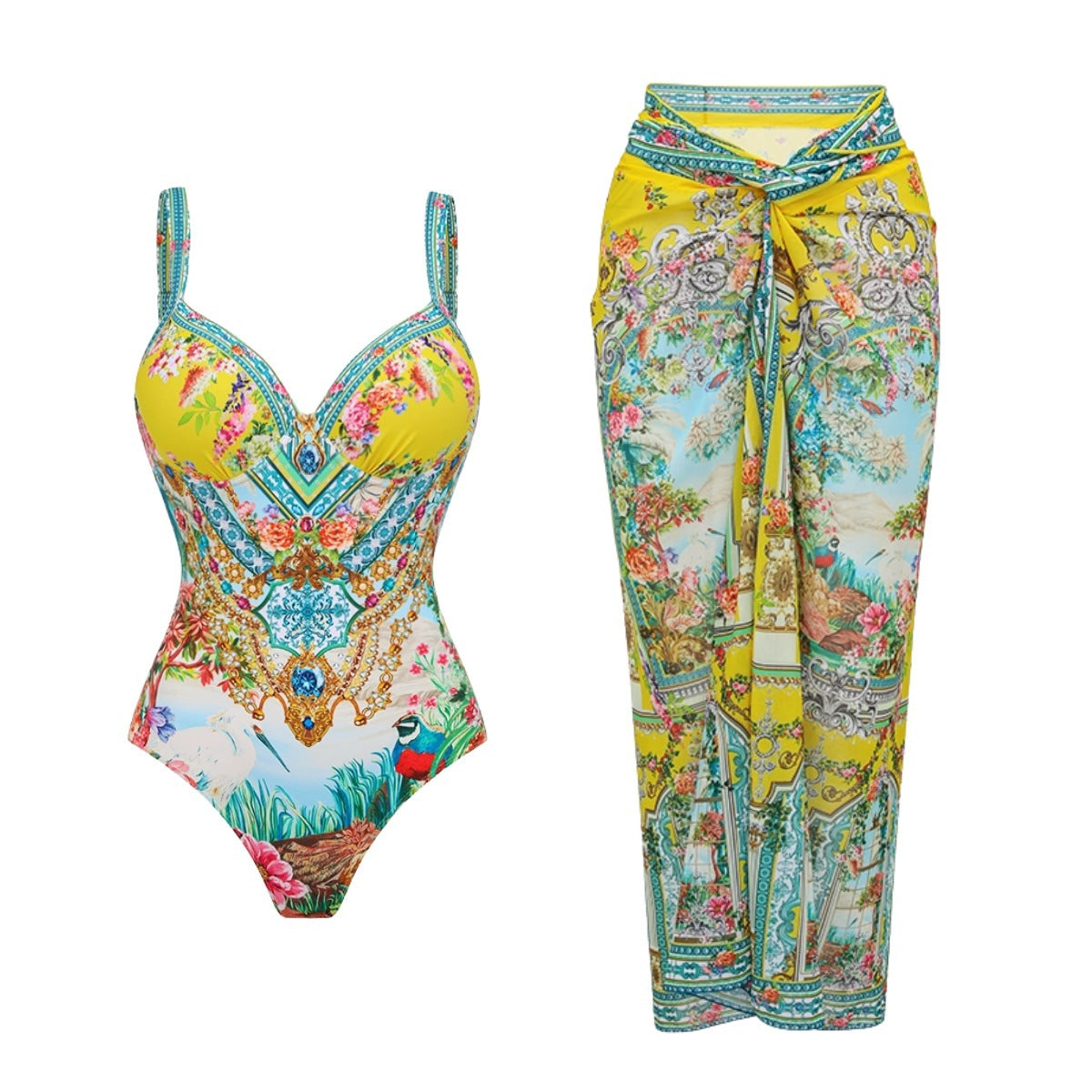 Sling Hard Bag Swimsuit Wrap Skirt Suit