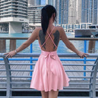 Summer Bow Swing Sexy Cami Dress Women Clothing Versailles