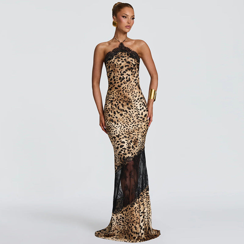 Summer Slim Fit Sexy Sleeveless Stitching Gauzy Package Hip Dress Women YIMAIL