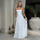 Summer Women Clothing Sexy Strap Chiffon Elegant Backless Evening Dress JULISSA