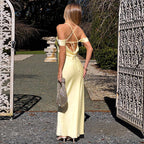 Strap Satin off Shoulder Evening Dress Backless Sexy Dress FREYA