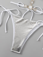 Swimsuit Bikini Split Swimsuit Women Bikini Brick Decoration Swimwear