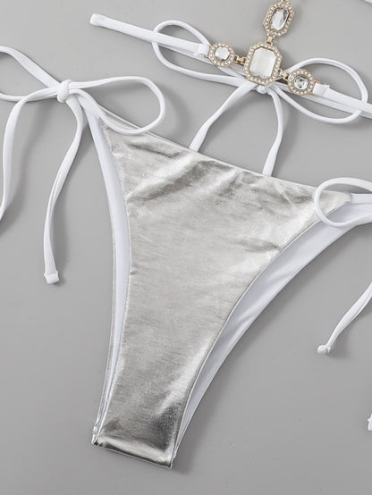 Swimsuit Bikini Split Swimsuit Women Bikini Brick Decoration Swimwear