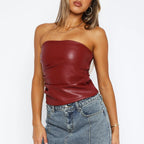 Women Clothing Tank Top Backless Solid Color All Matching Sexy Nightclub Tube Top Vest SaturdayNight