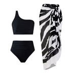 High Waist Solid Color Bikini Swimsuit Women Split Swimsuit Bikini BeautyLady