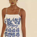 Spring Summer Suspender Ethnic Symmetrical Printed Dress Havill