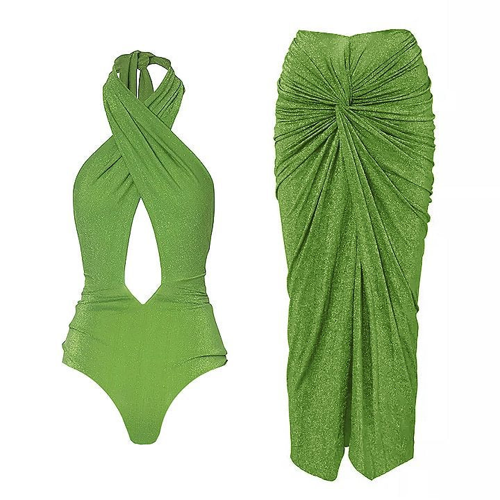Green Halter Suit