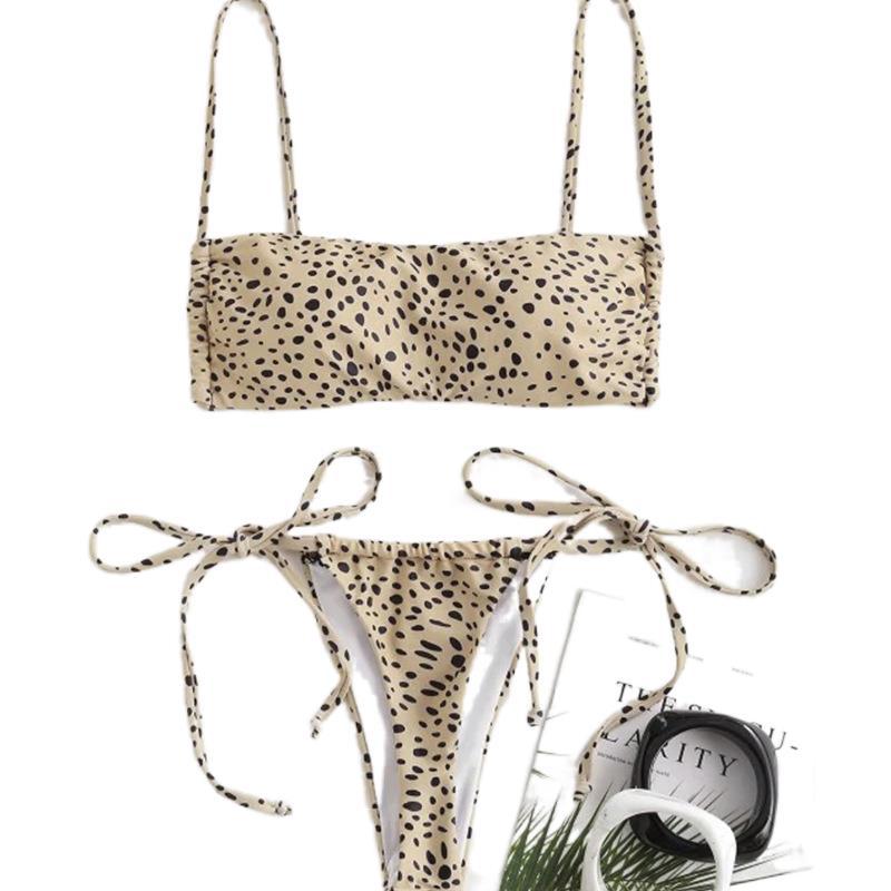 Swimsuit Flat Chest Split Printed Bikini