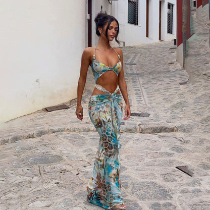Bikini Sexy Kini Printed Split Women Swimsuit Women Dress