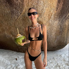 Bikini Sexy Solid Color Bikini Split Women Swimsuit Swimsuit for Women Ellie