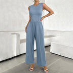 Sexy Waist Solid Color Jumpsuit Women Clothing Spring Summer High Waist Slimming Zoyun