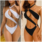 Nouveau maillot de bain une pièce sexy multicolore uni