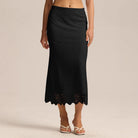 Women Clothing Lace Skirt Spring Summer High Waist One Step Skirt Sexy Slim Hip Long Skirt BRINGITON