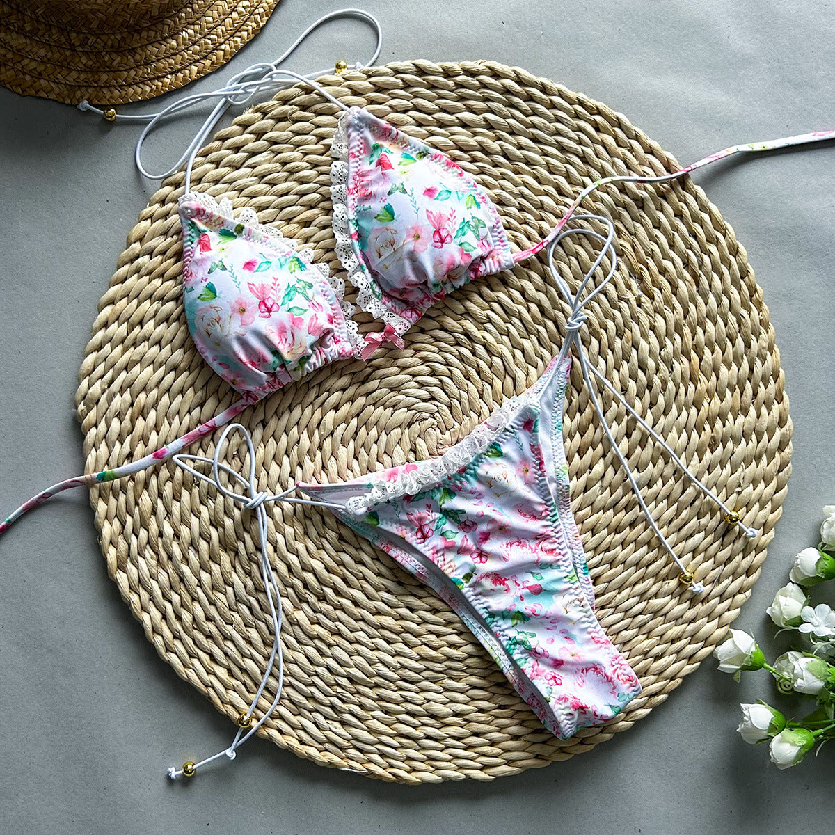 Bikini Sexy Bikini Lace Printing Split Women Swimsuit Swimsuit Ellie