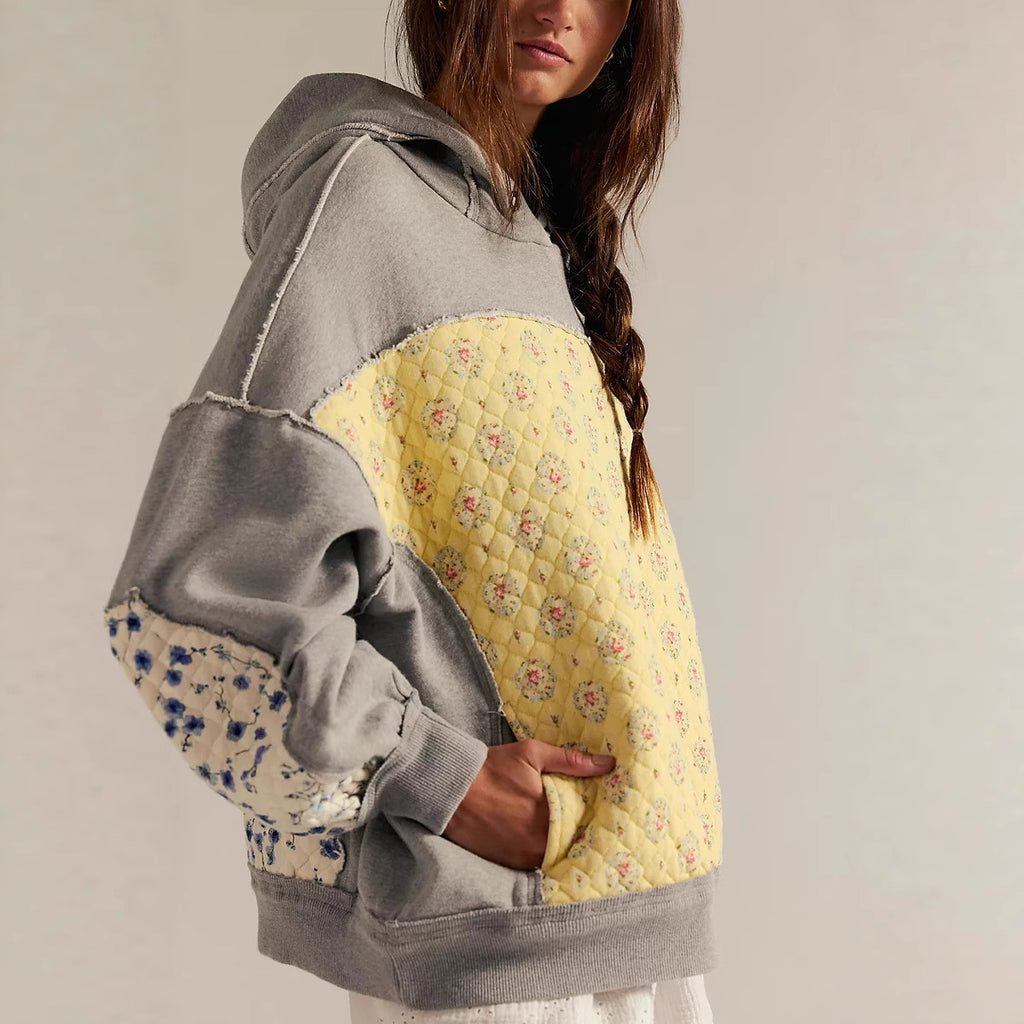 Suéter con capucha y bordado para mujer, ropa de otoño e invierno, informal
