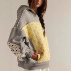 Suéter con capucha y bordado para mujer, ropa de otoño e invierno, informal
