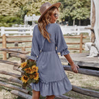 Waist Slimming Dress Summer Casual CKK