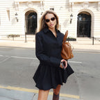 Conjunto de falda de oficina de manga larga de otoño para mujer