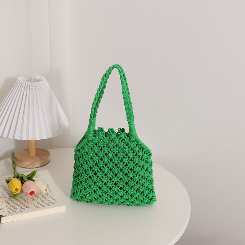 Oblique Small Cotton Thread Green