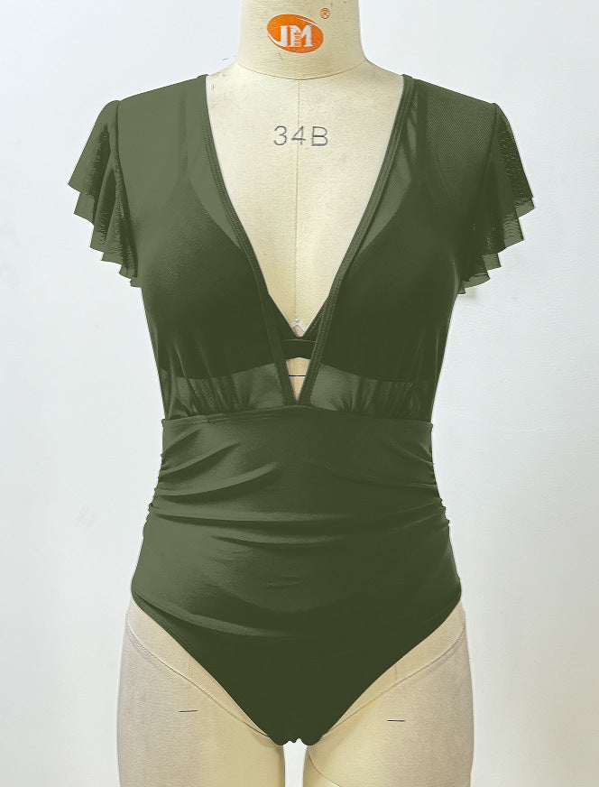 Army Green Three-Piece Suit